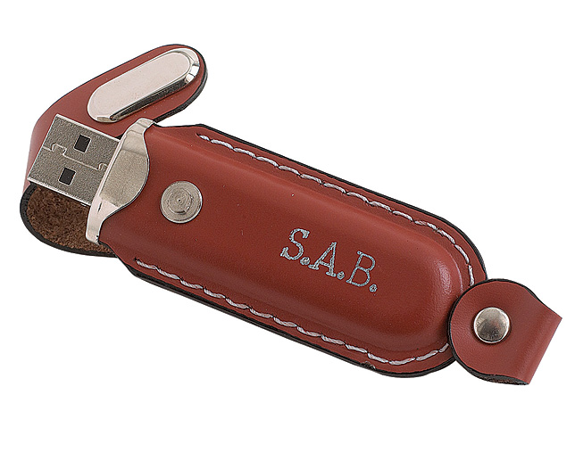 leather Bound USB Memory Stick, Plain