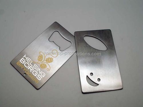 Credit card bottle opener