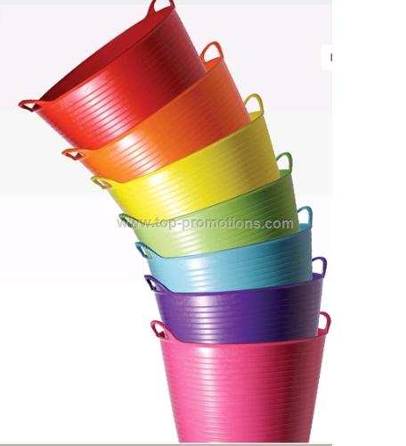 Colorful 25L Collect Buckets, Flexible Storage Tub