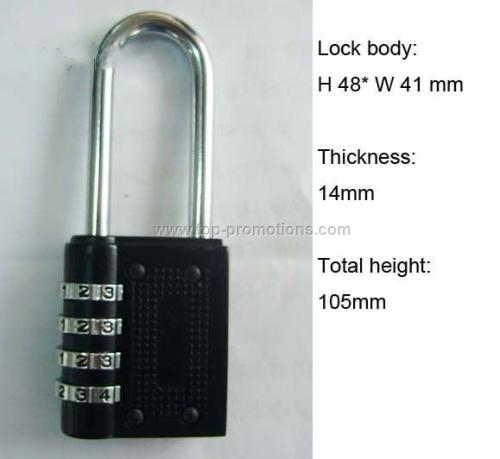 Long shackle combination padlock
