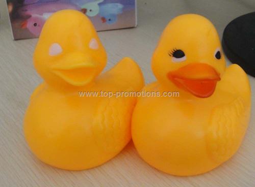 Squeaking toy rubber duck