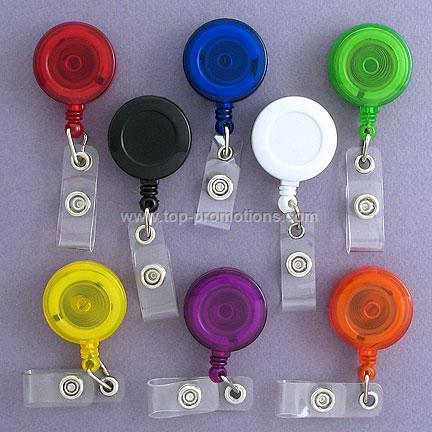 Color Retractable Name Badge Holder Reels for ID B