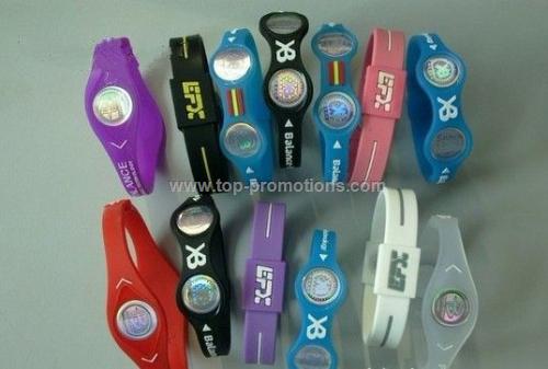 Silicone wristbands with watch