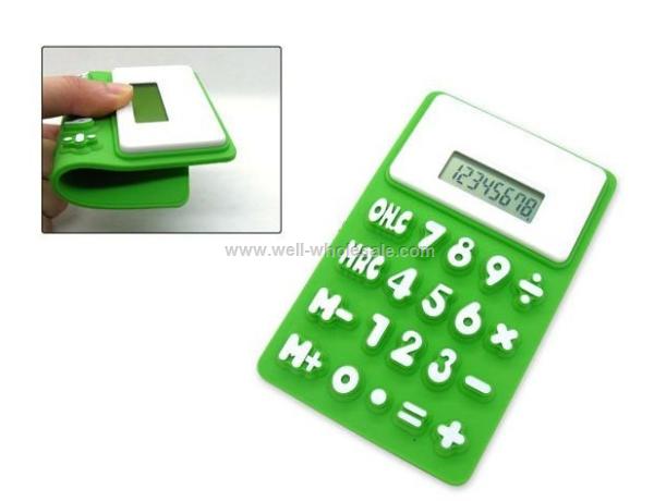 2012 latest fashion hot selling pocket silicone calculator
