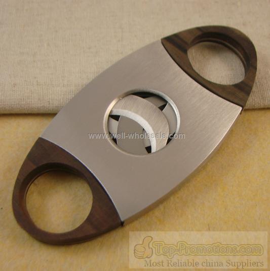Stainless steel cigar cutter