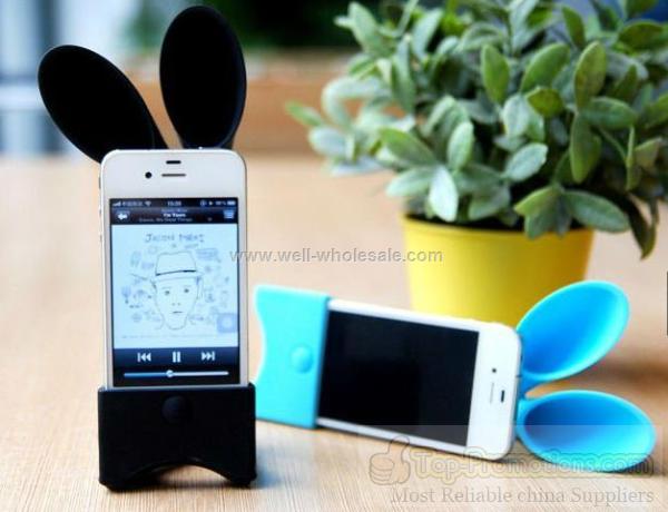 2012 new arrival silicone iphone speaker