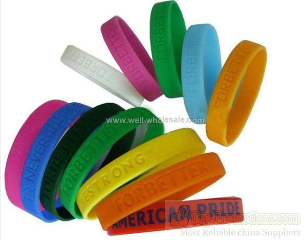 Silicone rubber wristband