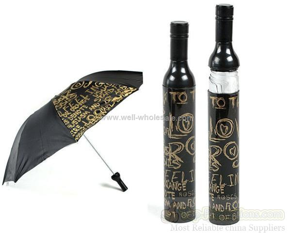 2012 cheanp and new fashion promotional wine bottle umbrella
