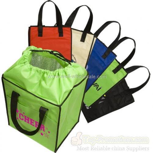 Non-Woven Drawstring Grocery Tote