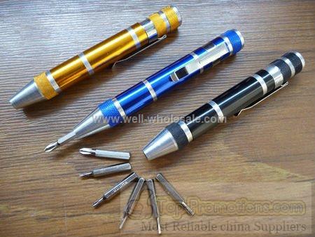 6-in-1 pen shaped pocket screwdriver