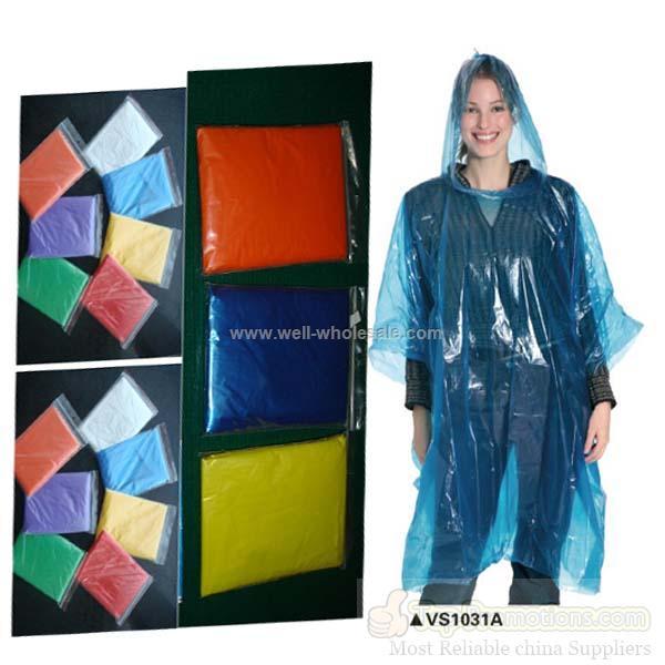 disposable plastic rain poncho