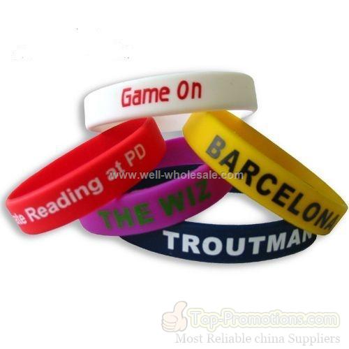 printed cheap silicone wristband wholesale