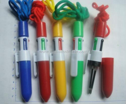 exquisite cheap multi color plastic ballpoint pen