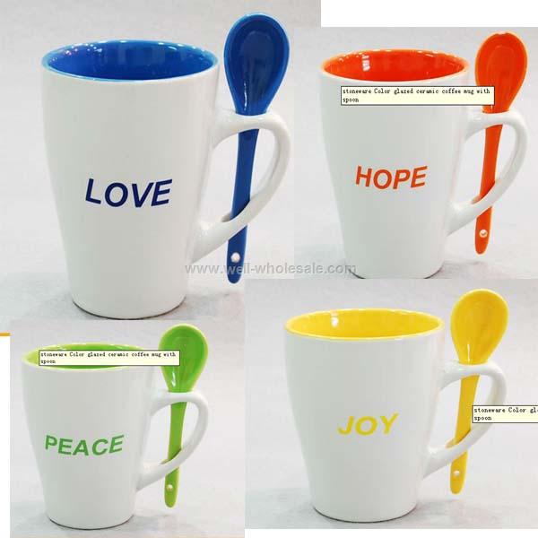 Ceramic Mug With Spoon ceramic cup