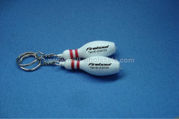 bowling pin LED keychain