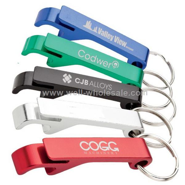 Promotional items with logo Aluminum bottle opener keychain