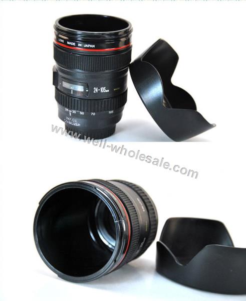 camera lens coffee cup