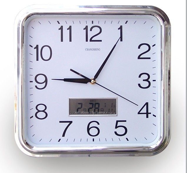 Wall clock with calender