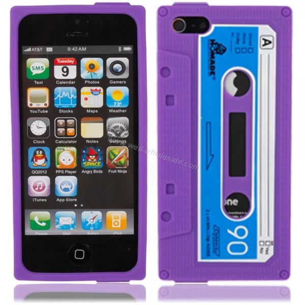 Magnetic tape Shape Silicone Case for iPhone 5
