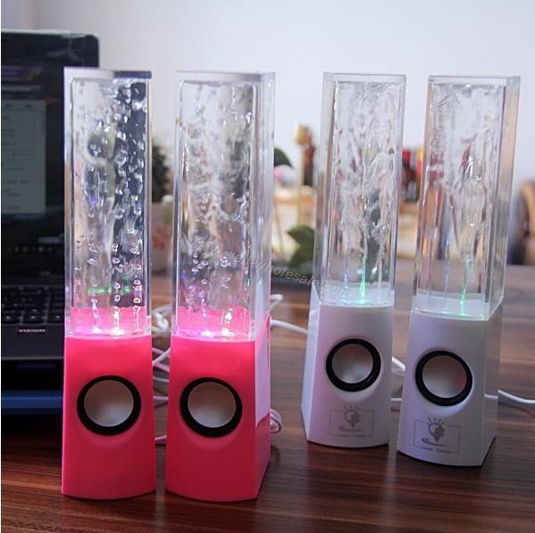 Creative LED water dancing fountain light music speaker sound