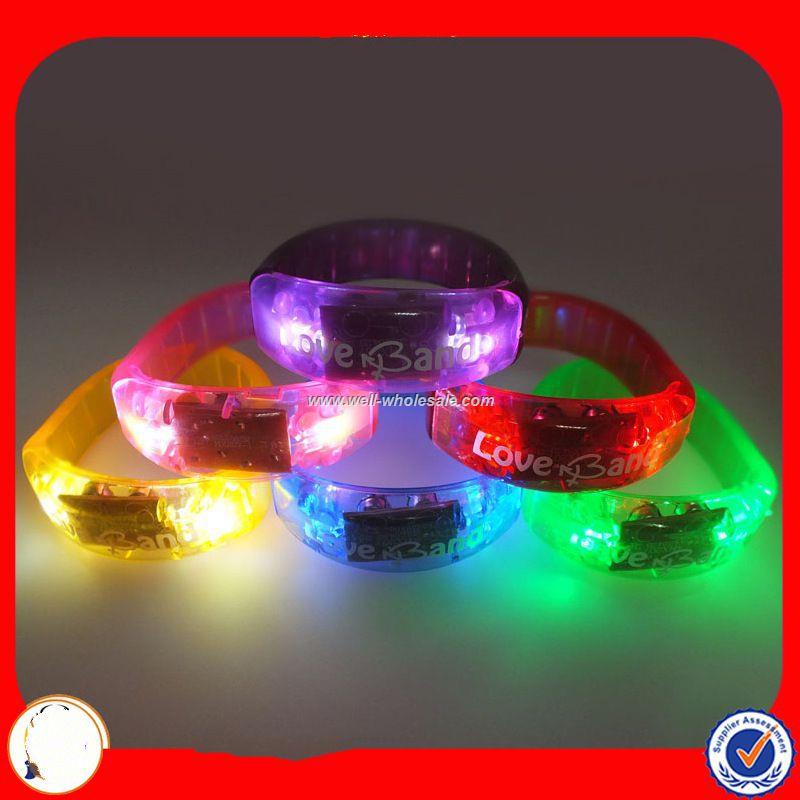 Sound Control LED Wristband For Promotional Gift, Night Club, Pubs,Concert, Night Racing Or Party