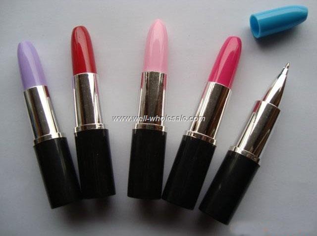 2014 best selling cartoon pink promotional lipstick pen