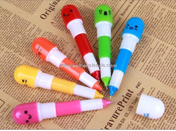 Personality lovely pills ballpoint pen Cute learning stationery Student prizes vitamin pill novelty pen wholesale