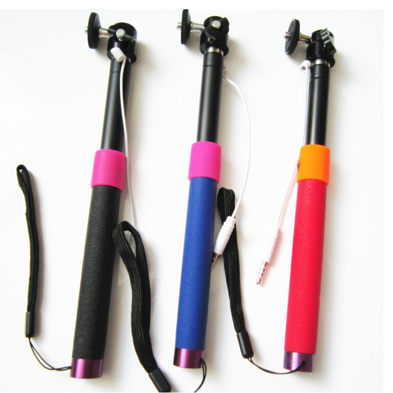 Monopod with a Wire Rod Handheld Self Artifact Phone Camera Self-timer Lever Rod