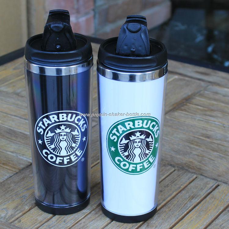 supplier double wall starbucks travel mugs with insert paper