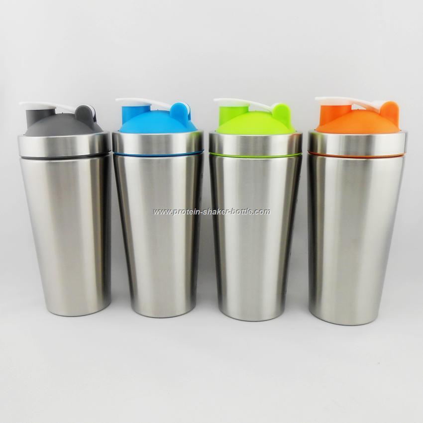 stainless steel sport protein shaker, stainless steel gym water blender bottle,energy drink bottle