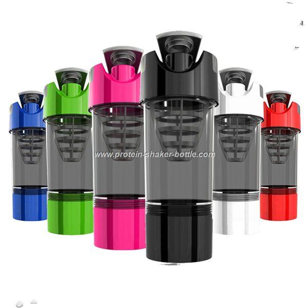 600ml Plastic Shaker Bottle with Filter and Containers