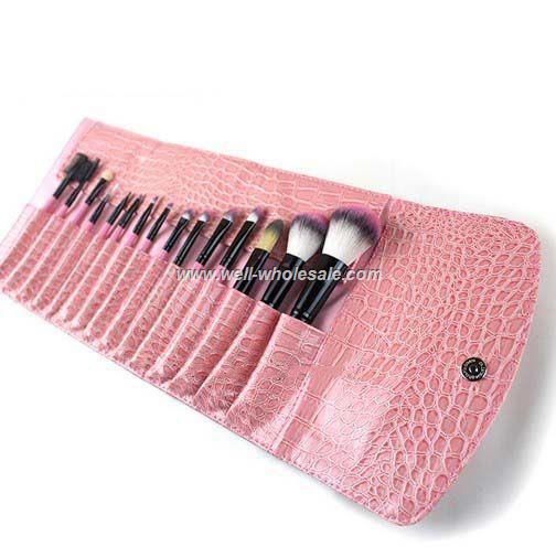 2015 New arrival make up brush with fashion bag, hot selling comestic brush