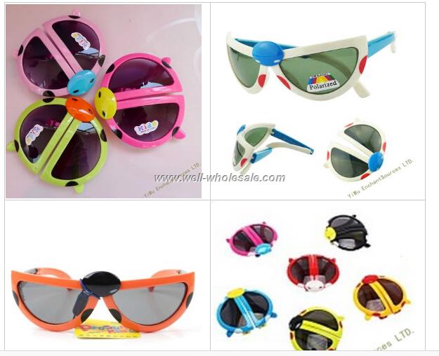 2015 colorful Children's folding sunglasses