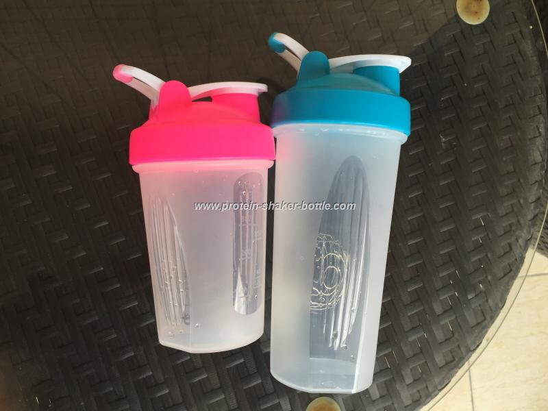 16oz/400ml custom drink shaker bottles with blender ball and handle wholesale