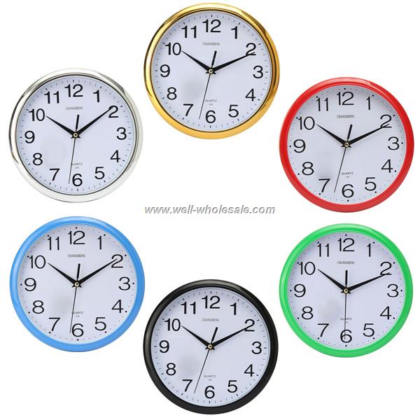 2015 New High Quality Large Vintage Round Modern Home Bedroom Retro Time Kitchen Wall Clock Quartz with Six Colors
