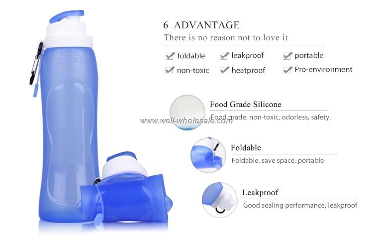 Custom Foldable Silicone Water Bottle
