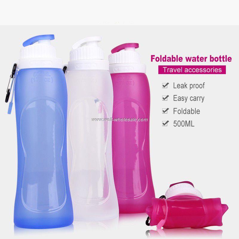 Wholesale Outdoor Silicone Foldable Bpa Free Water Bottle