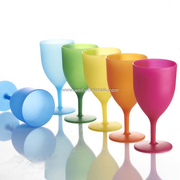 Colorful Plastic goblet/plastic wine cup