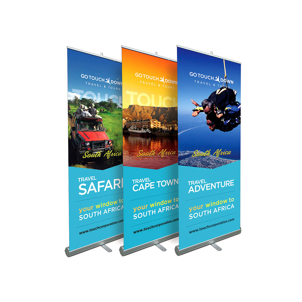 Trade show roller banner, roll up banner, pull up banner