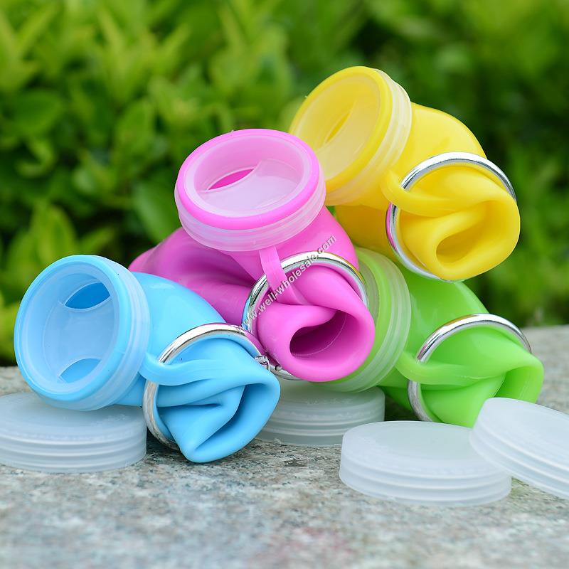 sport silicone foldable water bottle