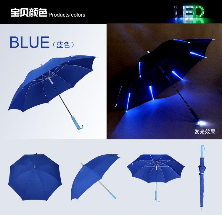 Manual open Straight LED Umbrella
