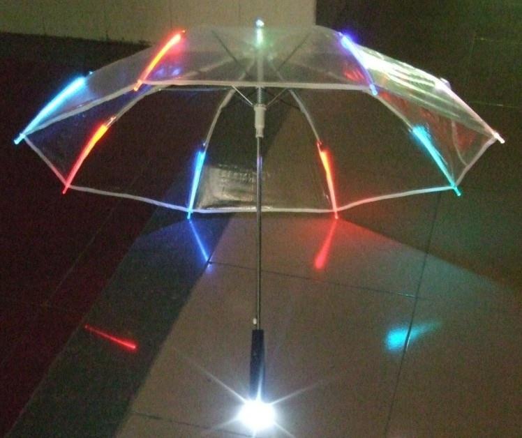 LED transparent outdoor umbrella