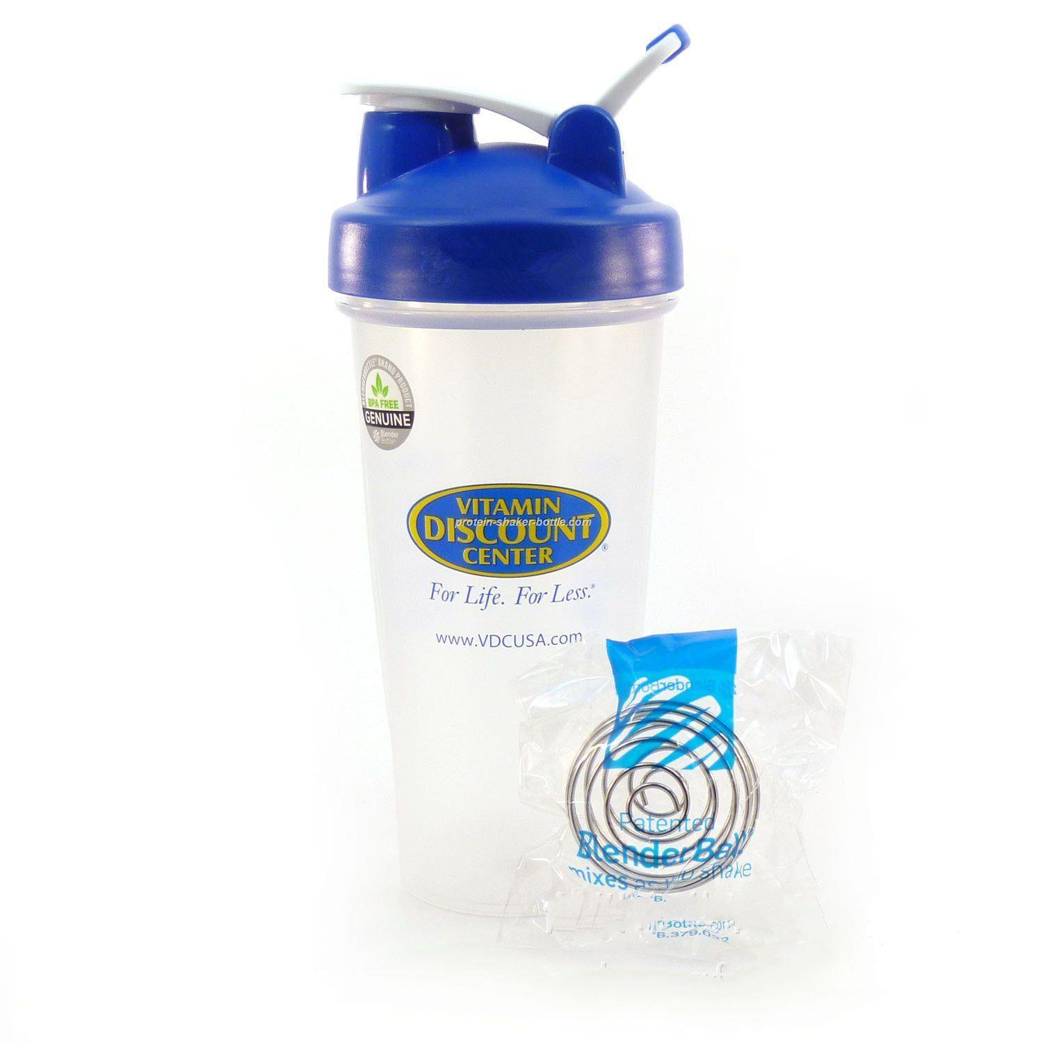 20 OZ Plastic protein shaker bottle with ball,