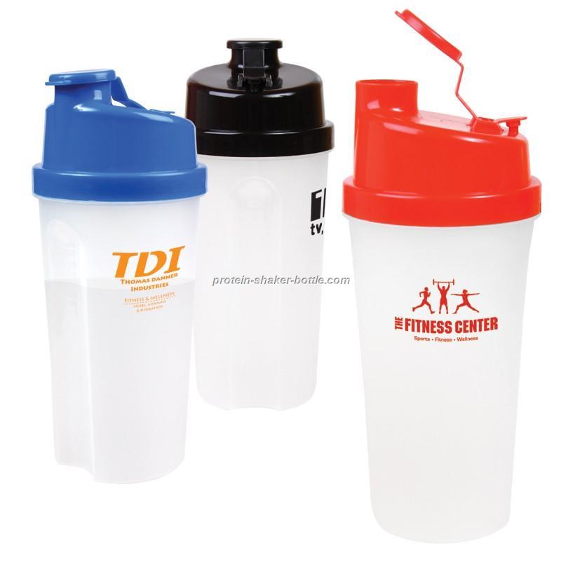 20 Oz,Plastic Fitness Shaker With Measurements