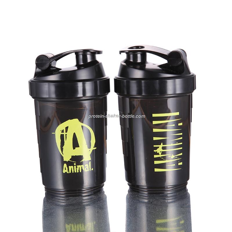 protein shaker bottle 3 in 1 bottle with inserted mixing ball