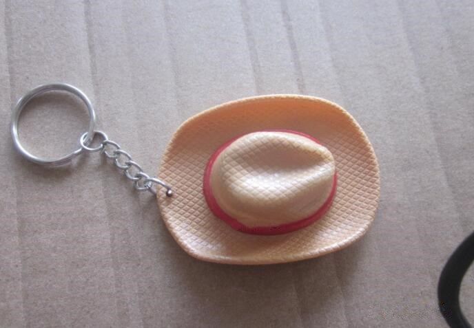 Straw Hat Shaped Opener Keychain