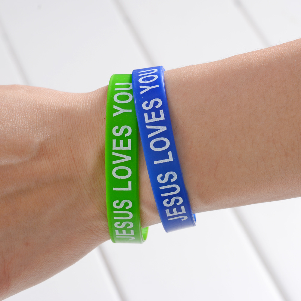 Wholesale customized rainbow color segmented debossed silicone bracelets