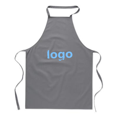 Promotional Printed Your Logo Cotton long waitress Apron with sleeves