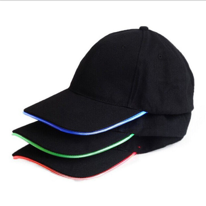 Wholesale custom logo lighting dad cap fashion 6 panel led baseball hat