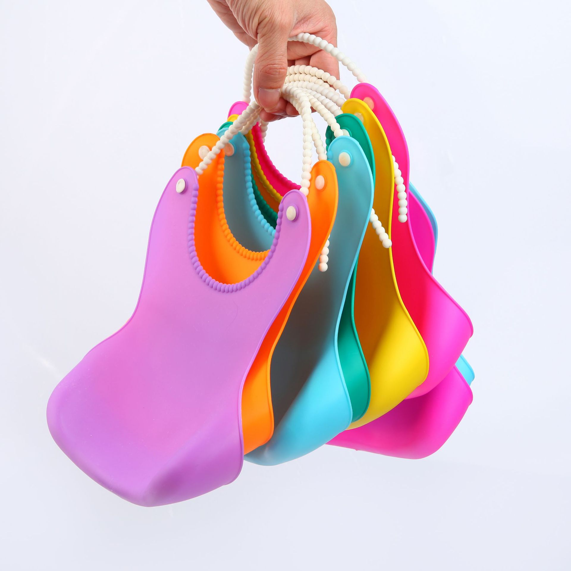 Waterproof Silicone Baby Bib with Food Catcher